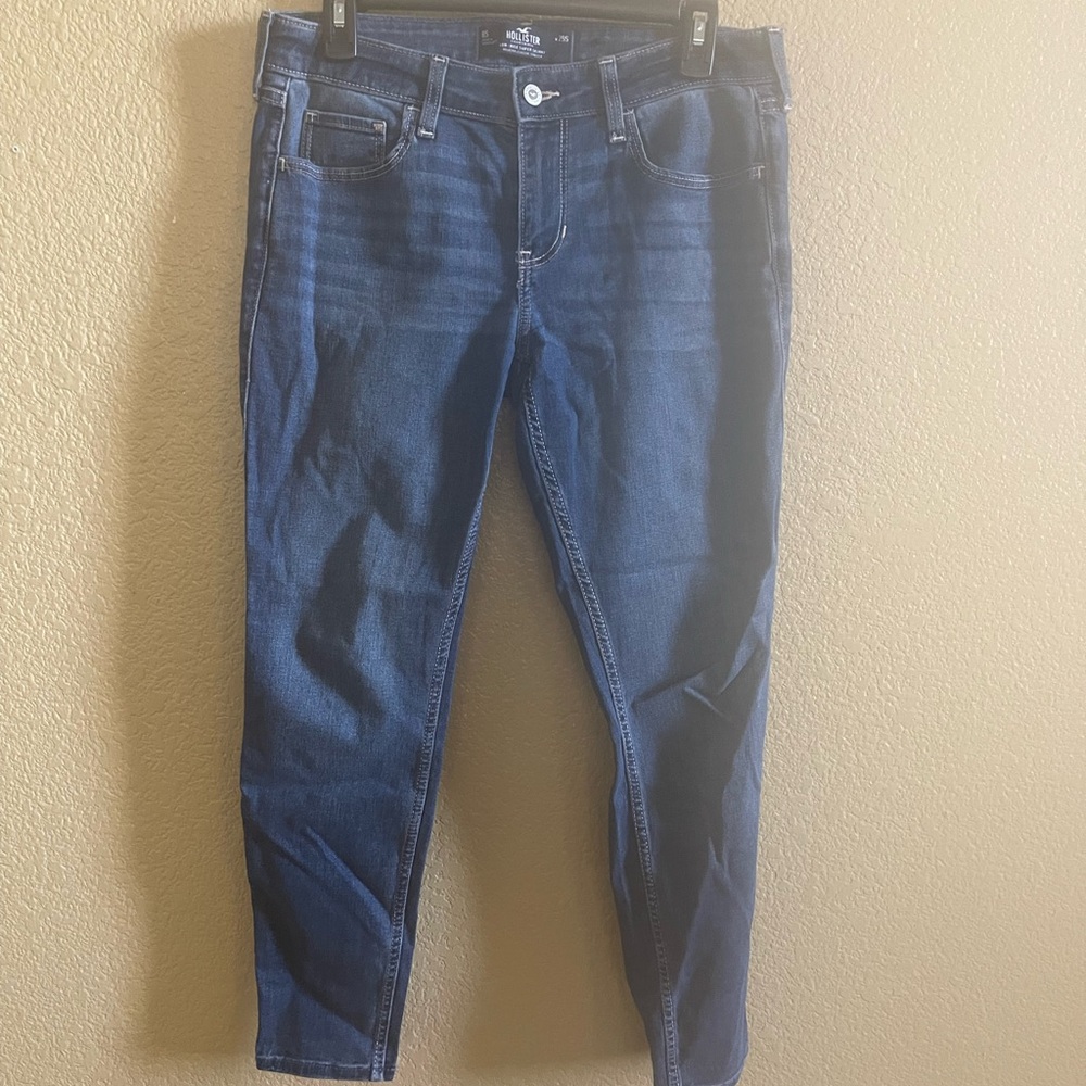Hollister Blue Skinny Jeans Sleek Tapered Fit